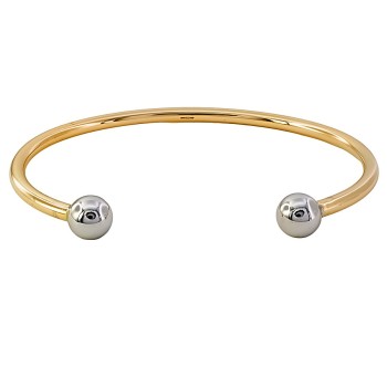 9ct Gold 2-Tone Torque Bangle